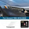 Для Honda CR-V/HR-V/Vezel/Civic/Accord/Fit/Jazz/Pilot ТПУ Защитная пленка для фар Дымчато-черная Виниловая обертка с защитой от царапин