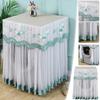 1PC Washing Machine Cover Dustproof Polyester Protective Fabric Cover Handmade Embroidered Floral Patterns Gauze 8 Styles