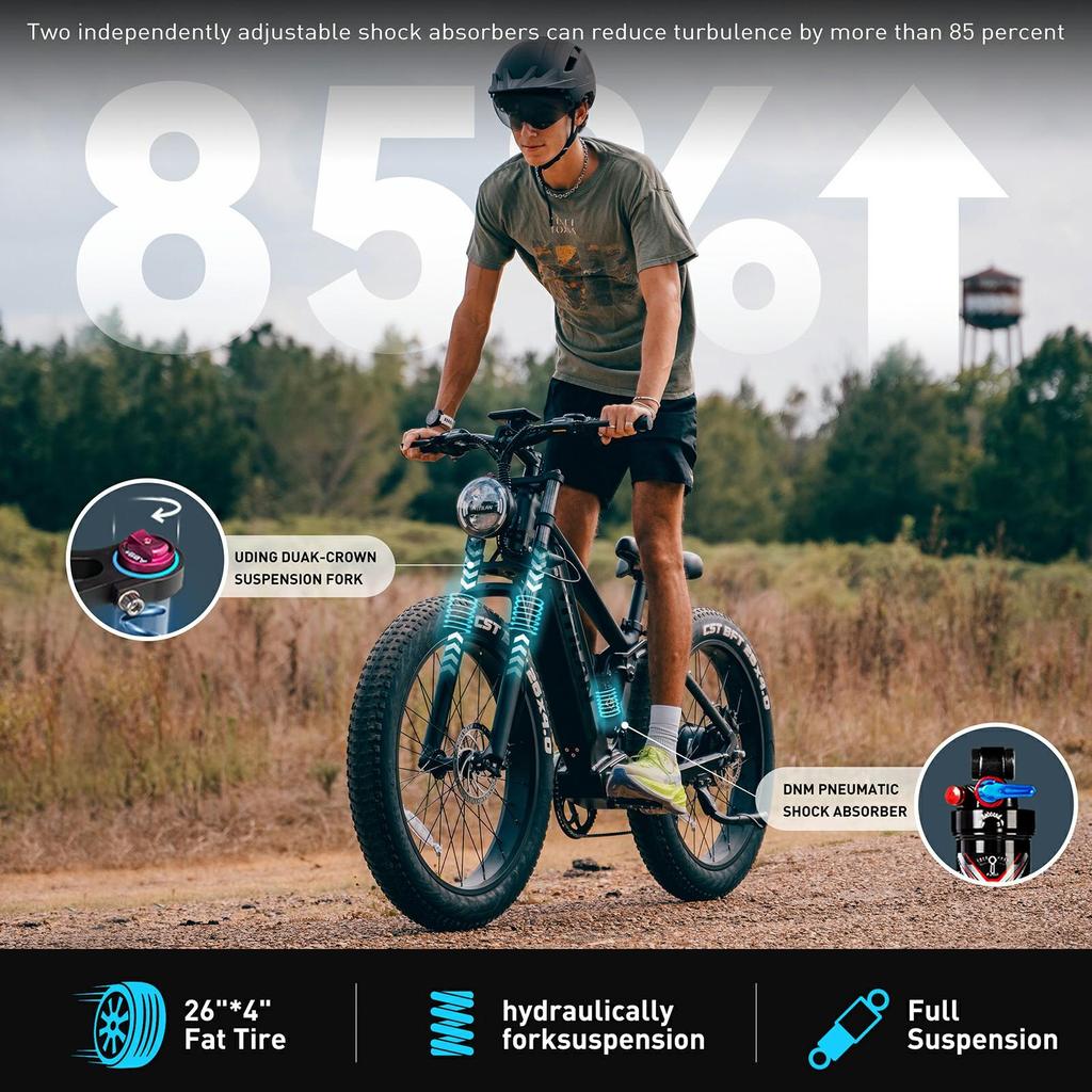 vitilan T7pro Urban electric bicycle 1000W motor (peak power 1600W) SHIMANO 8-speed flywheel 52V 20Ah