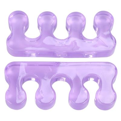 2 шт. Разделитель пальцев ног Фиолетовый силикагель Растяжители пальцев ног Корректоры косточки для облегчения косточки на большом пальце ноги Молоток для пальцев ног