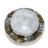 Кольцо из серебра 925 пробы с натуральным радужным лунным камнем в двух тонах S.8.5 u6Y13