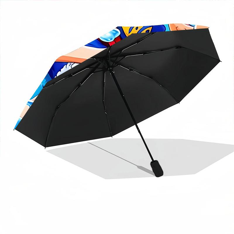 1PC One Piece Luffy Print Umbrella, Featuring Automatic Folding, And Shielding. This Sturdy And Durable Umbrella with Eight Ribs Is Convenient for Out