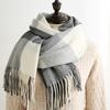 New Plaid Scarf for Women Japanese and Korean Sweet Imitation Cashmere Mid Length Colorful Plaid Scarf Shawl and Scarf
