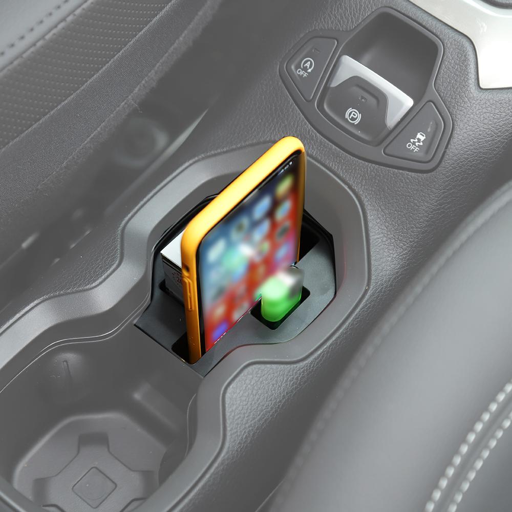 Подстаканник Ящик для хранения Органайзер Контейнер Для Jeep Renegade 2016 и новее Аксессуары для интерьера автомобиля