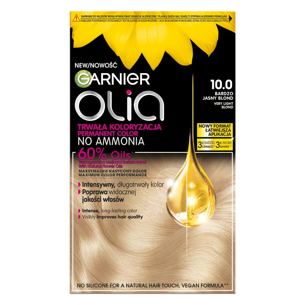 Garnier Olia Hair Dye, Permanent, Ammonia-Free, No. 10.0 Very Light