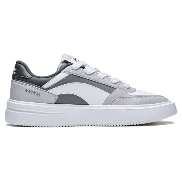 Li-Ning Starfall повседневные универсальные нескользящие износостойкие низкие кроссовки для скейтбординга мужские кроссовки серо-белые AGCT139-1