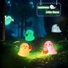 1/6/24/36Pcs Halloween Ghost Figurine Glow-in-the-dark Mini Cartoon Ghost Statue Luminous Miniature Ghost Ornament Desktop Decoration