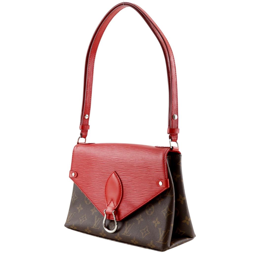 LOUIS VUITTON Saint Michel Shoulder Bag M44031 Brown / red Monogram canvas/Epi Leather Women Used
