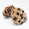 Louis Vuitton Отличное состояние M67411 Cache Oreille Leogram мех леопардовый принт ушной шарф Шарф Бежевый x темно-коричневый Б/у