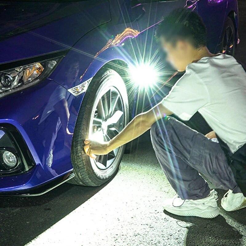 Мини-светодиодный фонарик-брелок, двойные фонари COB, USB-перезаряжаемые рабочие фонари, фонари для рыбалки с магнитом, встроенная батарея