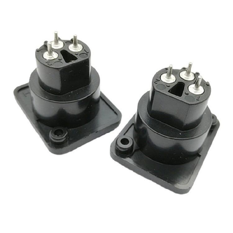 Tool Less 3Pin XLR Adapter Straight Terminal Panel Mount Connector ABS Alloy For Mobile Auditory Applications