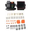 24V 6-Way Fuse Relay Box Kit with 5-Pin 40A Relays and Fuses Waterproof Design