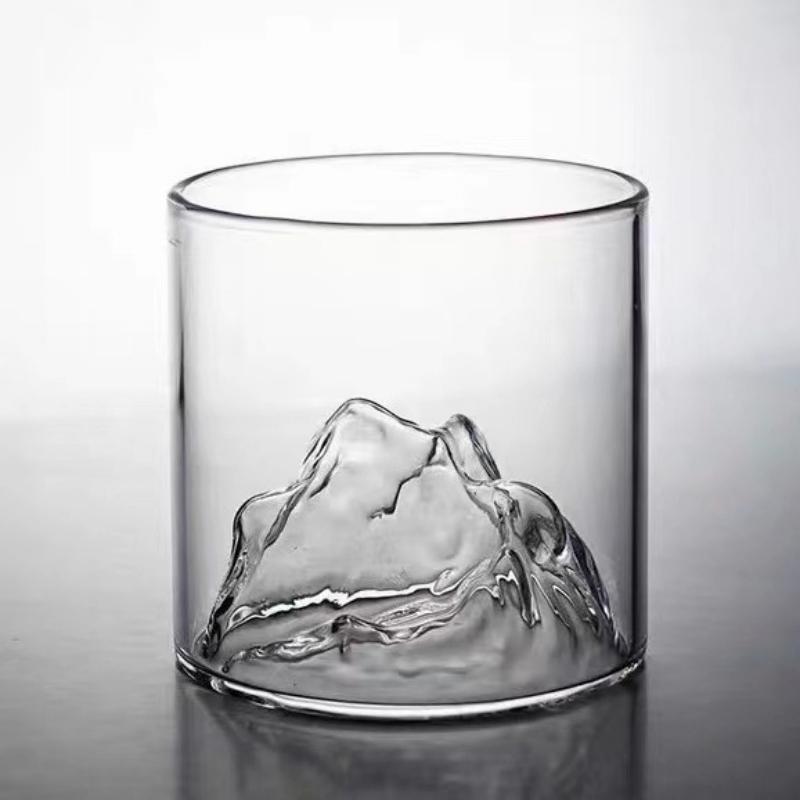Стакан для виски в китайском стиле, 3D, горная вода, стакан, ледник, кружка, водка, винный стакан, стеклянное произведение искусства, подарочная бутылка для виски, посуда для напитков, горячая распродажа