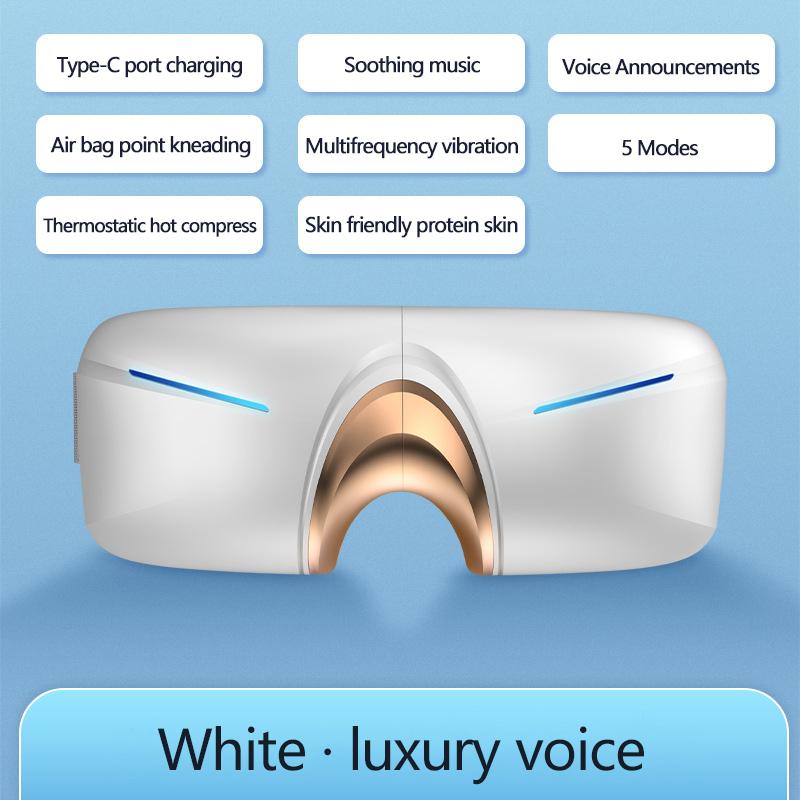 Умная беспроводная Bluetooth-музыка, защита для глаз, складная защита для глаз, вибрация давления воздуха, горячий компресс, массажер для глаз