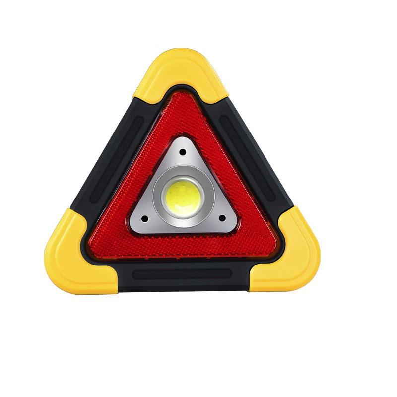 Треугольный предупреждающий знак Треугольник Автомобильный светодиодный рабочий фонарь Безопасность дорожного движения Аварийная сигнальная лампа Портативный мигающий свет под рукой