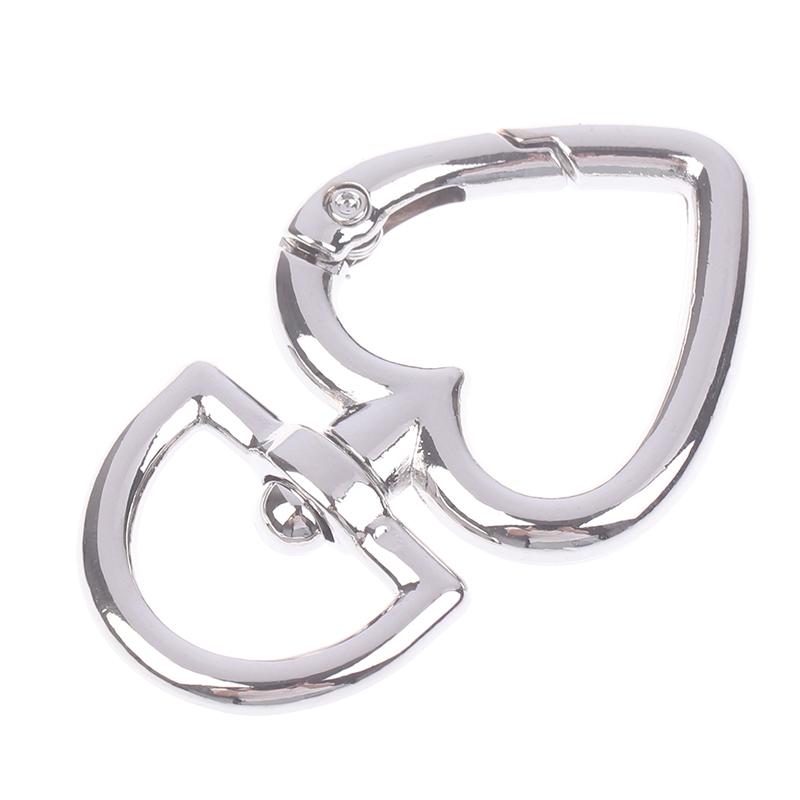 Сумка в форме сердца, вращающаяся, сплав, карабин, пружинный замок, открывающийся, брелок, карабин, соединитель, собачья цепь, пряжки, украшения своими руками