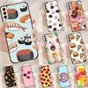 Чехол Funda с рисунком Пицца Суши Еда Пончики для Samsung Galaxy S25 Ultra S9 S10 S20 S21 S22 Plus S23 FE S24 Ultra