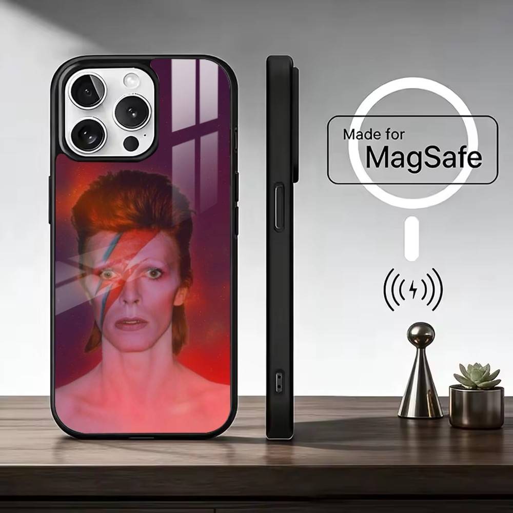 Rock D-David B-Bowie-es Phone Case For iPhone17,16,15,14,13,12,11 Plus,Pro Max Magnetic For Magsafe Wireless Charging