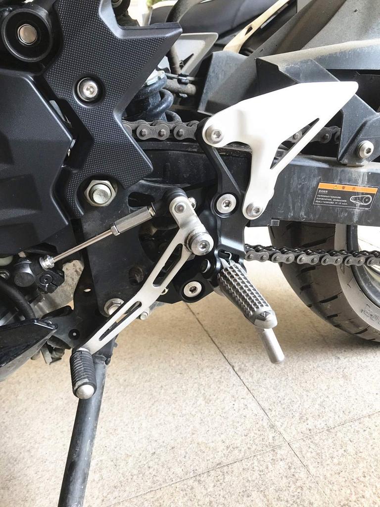 LEDISHUN Rearset 25mm 13mm for Kawasaki Ninja 400 and Z400 Adjusters, Up, Back, 250, (2018-2022), Z250, (2019-2022) (Titanium Color)