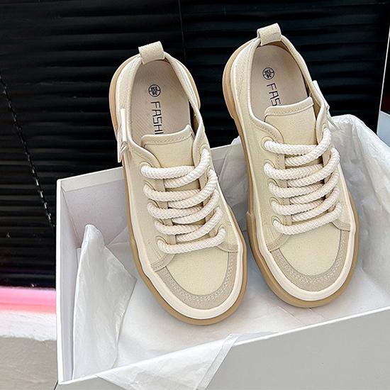 Летняя дышащая парусиновая обувь, женская универсальная студенческая обувь для скейтбординга, повседневная обувь на толстой подошве, модная обувь