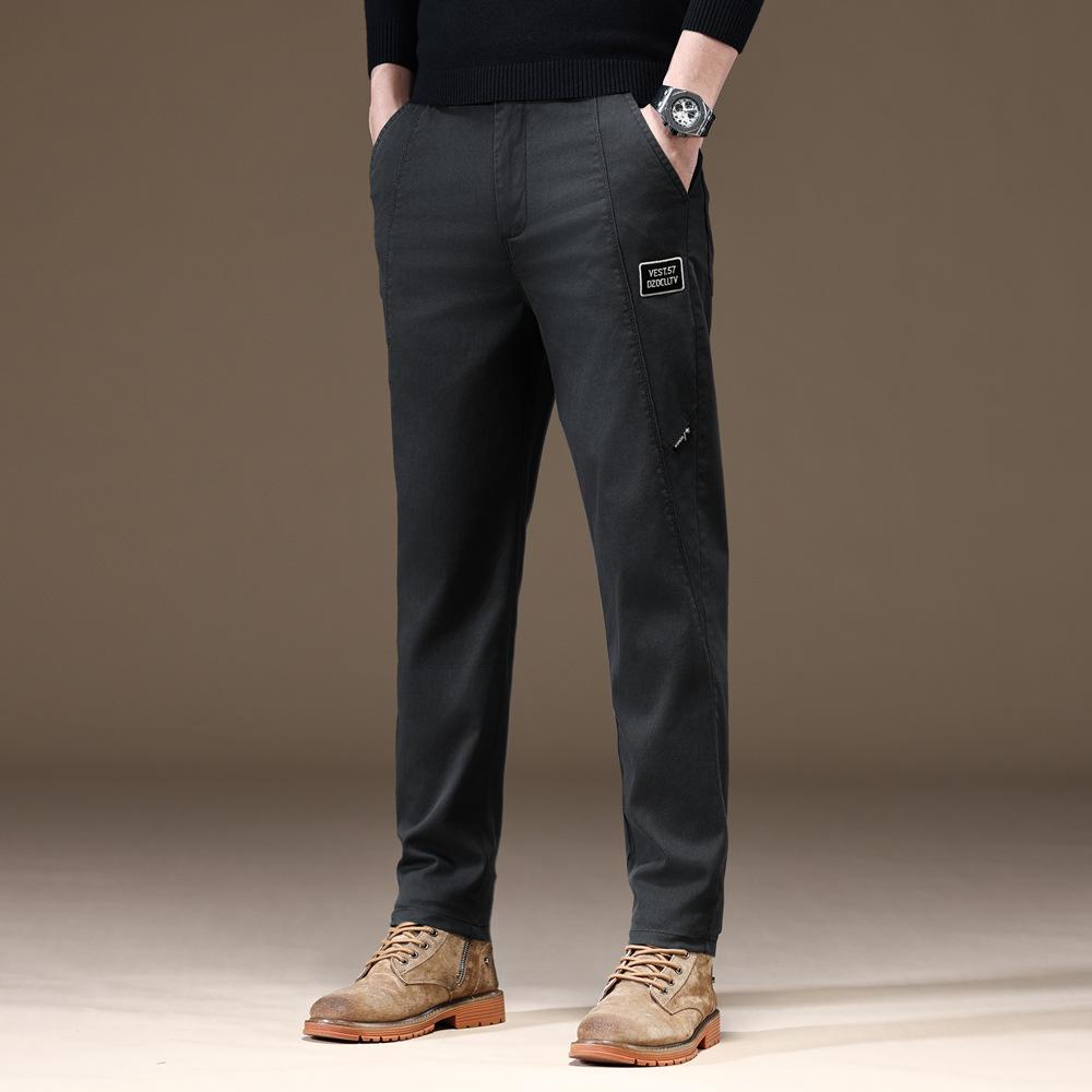 Мужские брюки в стиле business casual, осенний модный тренд, сшитые из прямых зауженных брюк