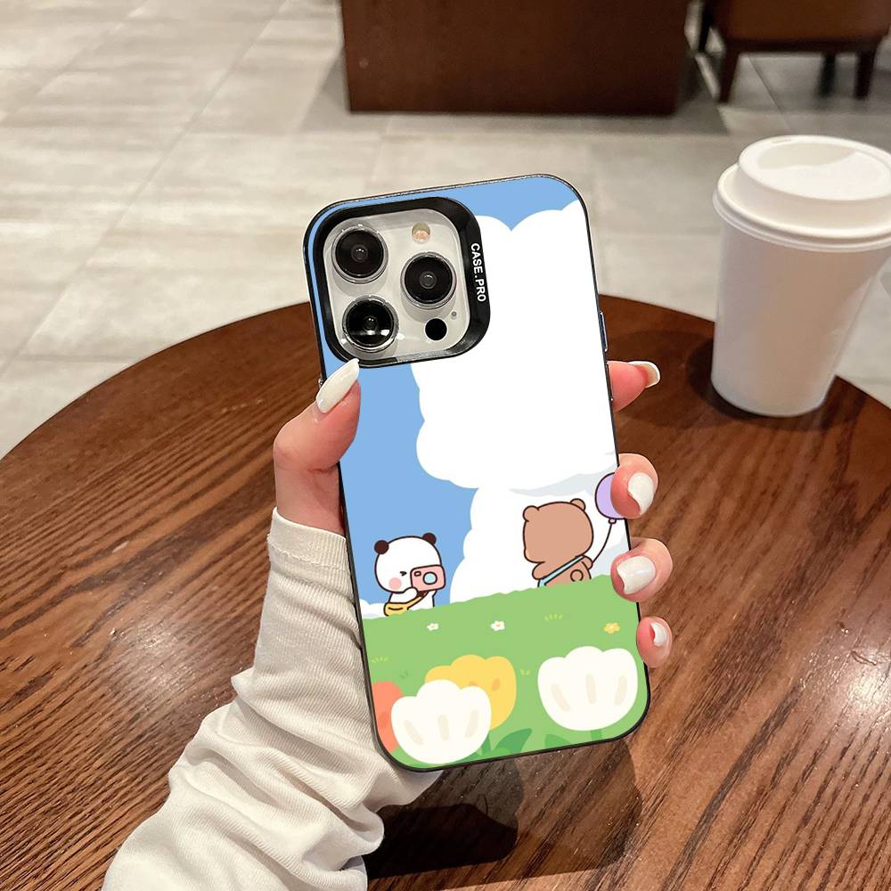 Чехол для телефона с персонажами Бубу и Дуду для IPhone 16 15 14 13 12 11 17 Pro MAX Plus Pro Матовый противоударный чехол