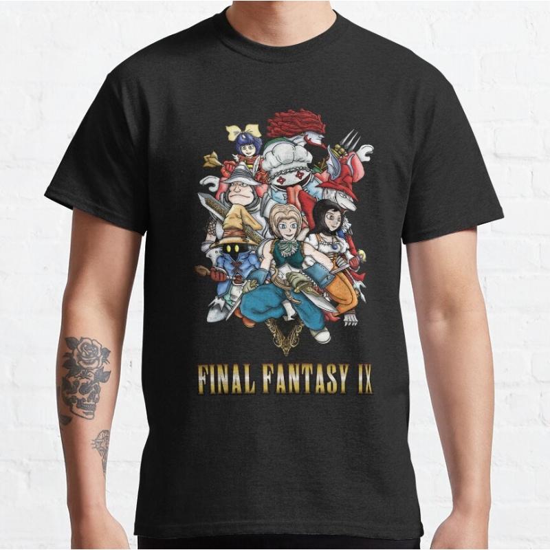 Final Fantasy IX Heroes Gift t shirt for RPG gamer 100 cotton printed tee Mens Short Sleeve Graphic Clothes All size tops