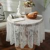 Rustic Green Lace Round Tablecloth Wedding Party Decor American Vintage Style Floral Table Cover
