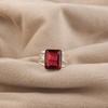 Серебряное кольцо с розовым рубелитом, ювелирное изделие ручной работы из стерлингового серебра 925 пробы, кольцо для вечеринки, подарок для женщин RR-78-16
