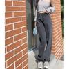 Black Jeans Women's Spring and Autumn New High Waist Loose and Thin Straight Mopping Wide Leg Pants Summer