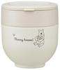 Insulated Lunch Rice Bowl with Folding Disney Winnie the Pooh Simple Box, Shape, 540ml, Women's, Two-Tier, Handle, Logo, LDNO6-A