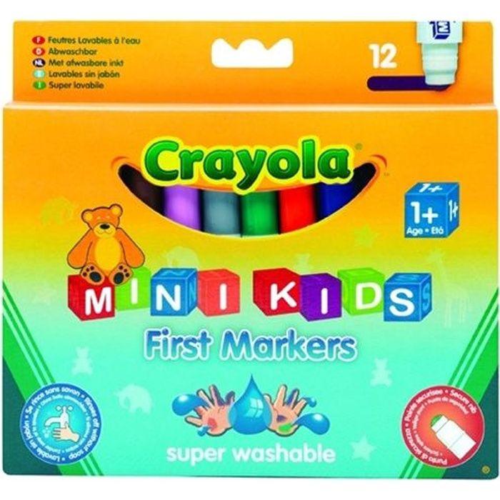 Jeu de 12 feutres à colorier pour enfant - CRAYOLA - Multicolore - Manuel de l'utilisateur inclus