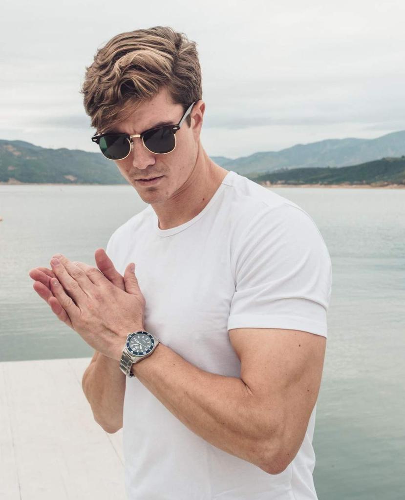 Orient Японские часы Kanno с автоматическим/ручным заводом из нержавеющей стали в дайверском стиле, синего цвета, с браслетом.