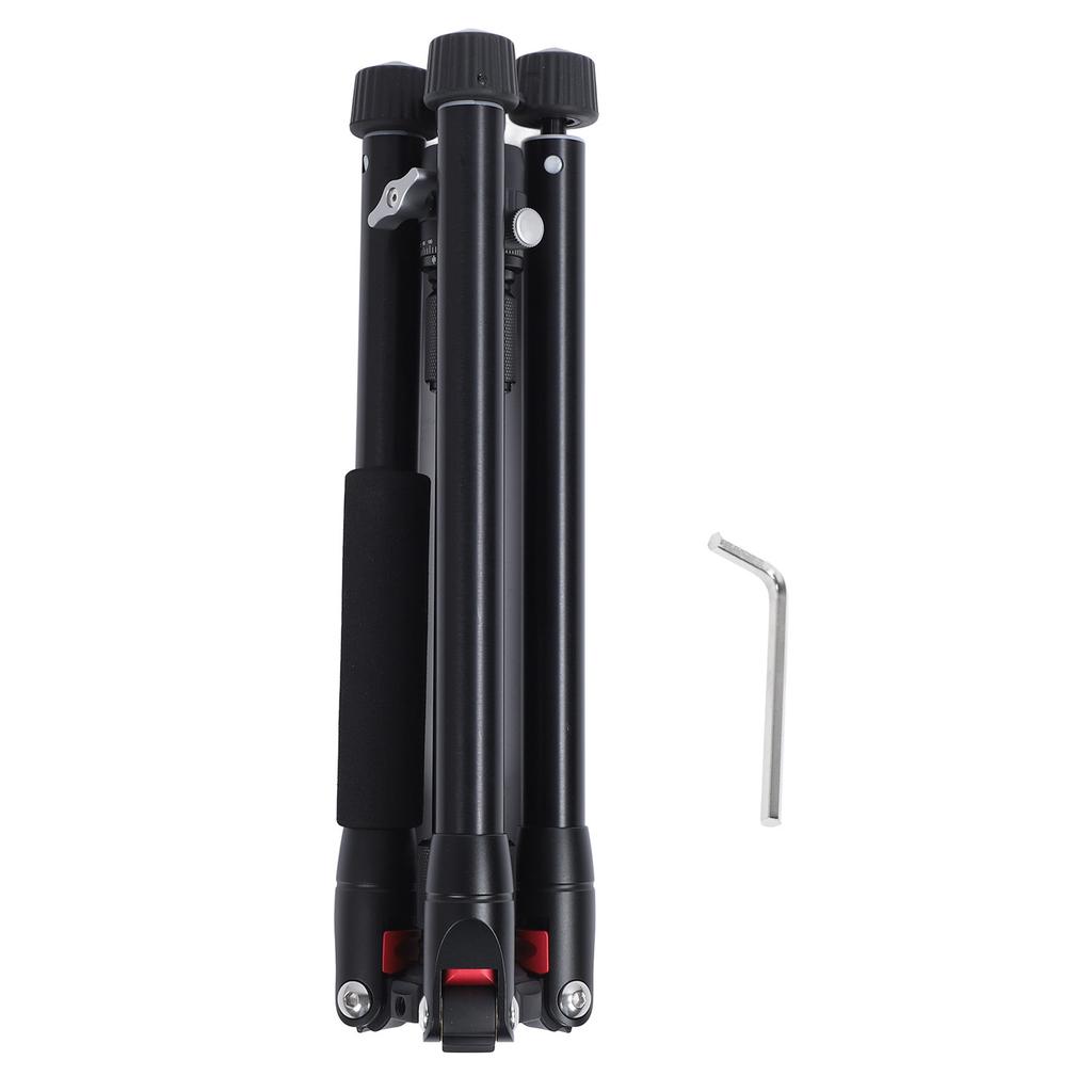 59in Camera Tripod With 20mm Metal Ball Head Lightweight Aluminum Alloy 3 Sections DSLR Camera Tripod for Video Photo