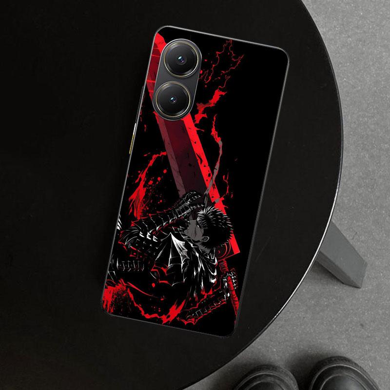 Чехол для телефона Аниме Берсерк Гатс для Xiaomi Poco X6 X5 X7 Pro F7 Ultra Redmi 15C 15 13C 13 12C 12 10C 10 10A 9C 9A 9T 9 Co