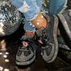 New Thick-soled Fashionable Sneakers for Women with Rhinestone Single Shoes
