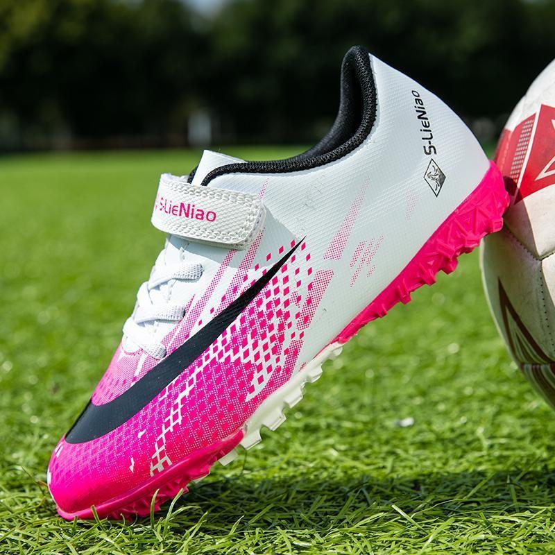 Children's football shoes boys and girls broken nail training shoes TF primary school students sports shoes middle and older children artificial grass