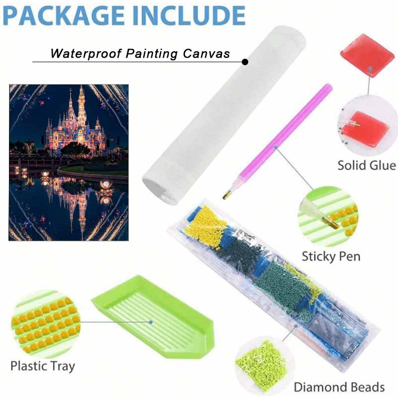 Disney Diamond Painting 5D DIY Castle Diamond Painting Art Diamond Painting Kit Adult/Beginner Gift Idea Creative Home Decor