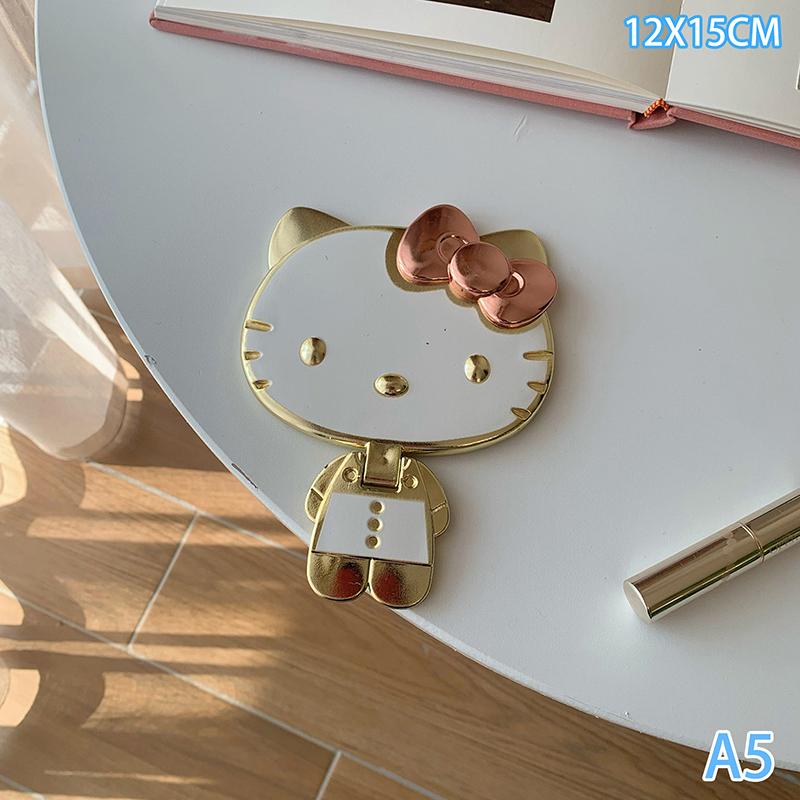 Sanrio High Beauty Hello Kitty 3D Складное Зеркало Портативное Ручное Зеркало для Макияжа Каваи Мультяшный Аниме Стиль Зеркало Подарок Девочке