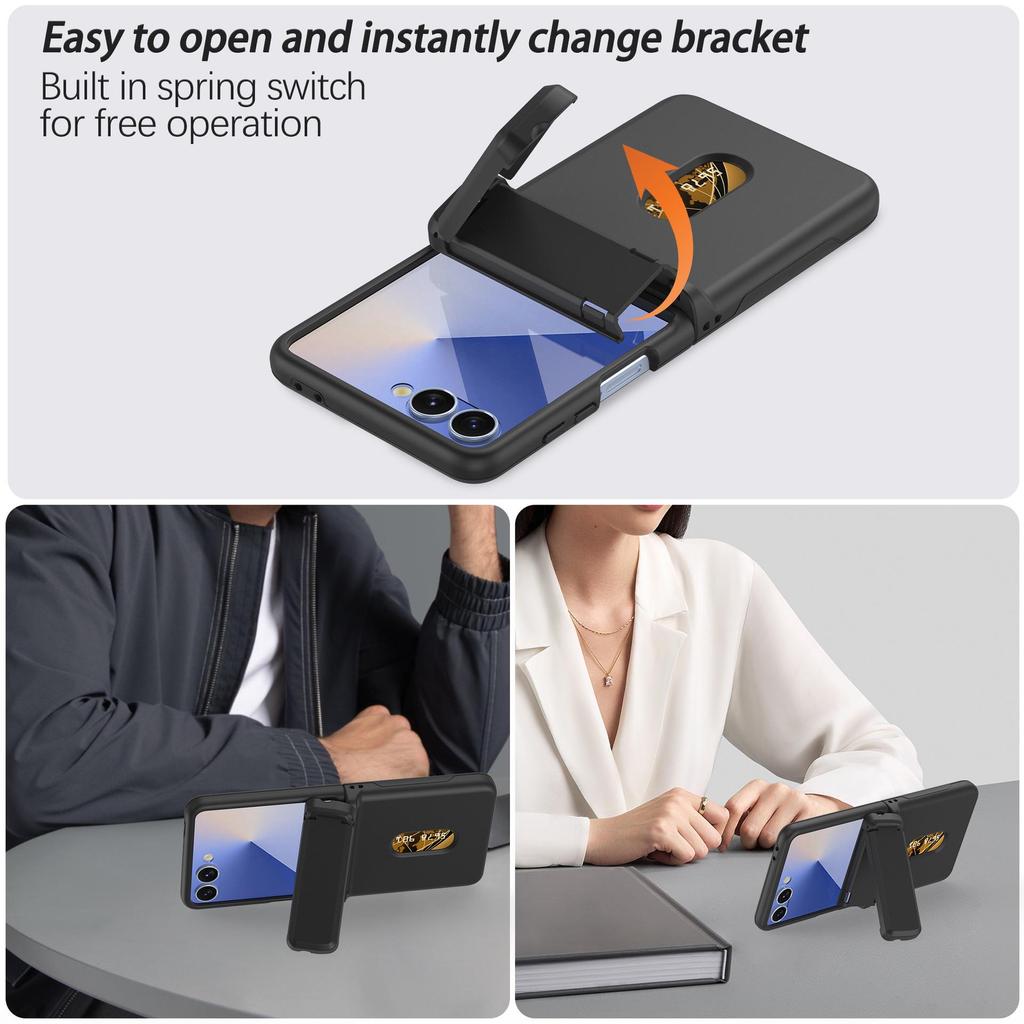 Защитный чехол для Samsung Z Flip 7 со слотом для карт и кронштейном для шарнира, Складная конструкция, Защита от падений