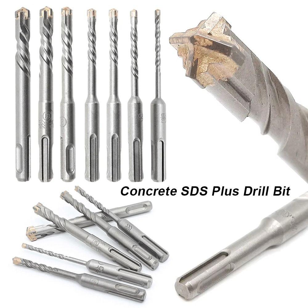 1Pcs 4/5/5.5/6/8/10/12mm Electric Hammer Drill Bit 4 Cutters Impact Drills Wall Brick Block