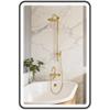 90 X 60 Cm LED Bathroom Mirror, Lights, 3 Colors, Dimmable, Memory Function, Horizontal and Vertical, Black