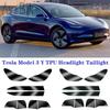 Для Tesla Model 3 Y 2017- Модифицированная черная пленка, меняющая цвет, из ТПУ, Зачерненная защитная пленка для фар, задних фонарей, противотуманных фар