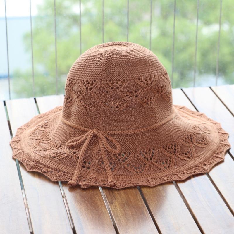Summer Women's Straw Hat Summer Washable Folding Korean Version Large Brim Sun Vacation Versatile Hat