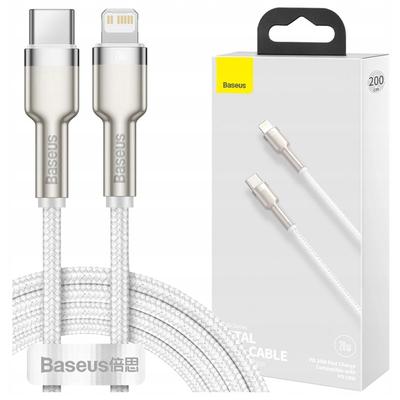 Кабель USB-C на Lightning Baseus Cafule, PD, 20 Вт, 1 м (Белый)