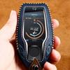 Автомобильный чехол для ключа из натуральной кожи со светодиодным дисплеем для BMW 5 7 серии G11 G12 G30 G31 G32 i8 i12 i15 G01 G02 G05 G07 X3 X4 X5 X7