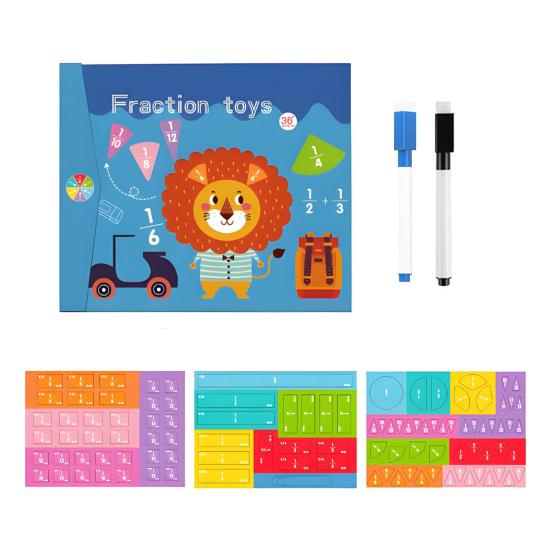 1/2 Sets Magnetic Fraction Tiles Circles Percentage Decimal Fraction Learning Math Manipulatives Elementary Teaching Aid Educational Fraction Puzzle