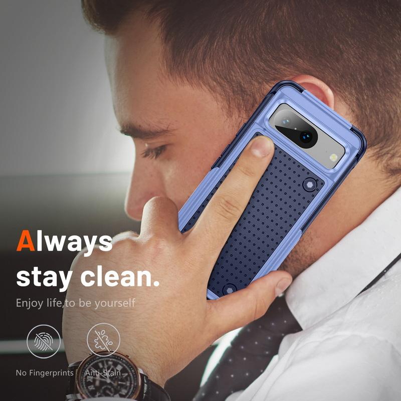 Двойной цветной квадратный чехол для Samsung Galaxy S23 + S22 Ultra A52 A32 A14 A33 5G Google Pixel 8 Pro 7A 7 Противоударный ПК Гибридный корпус телефона из ТПУ