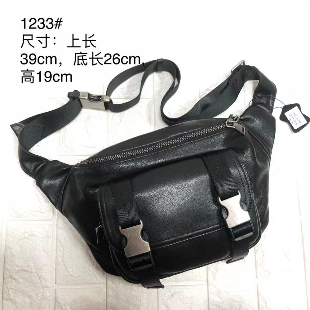 Модная мужская нагрудная сумка из высококачественной мягкой коровьей кожи черного цвета