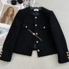 Autumn and Winter New High-quality Round Neck, Small Fragrance Short Jacket, Small French Tweed Delicate